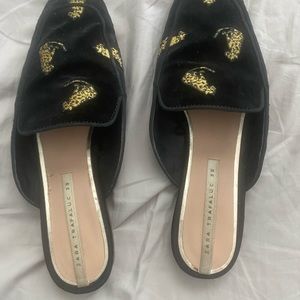 Zara velvet mules